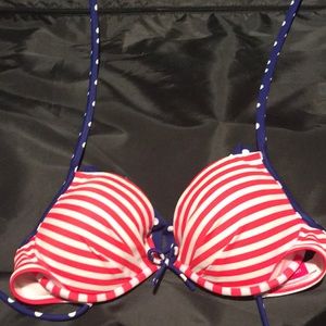 American flag push up bikini top
